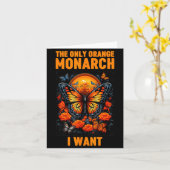 The Only Orange Monarch Funny Butterfly Nature Quo Karte (Gelbe Blume)