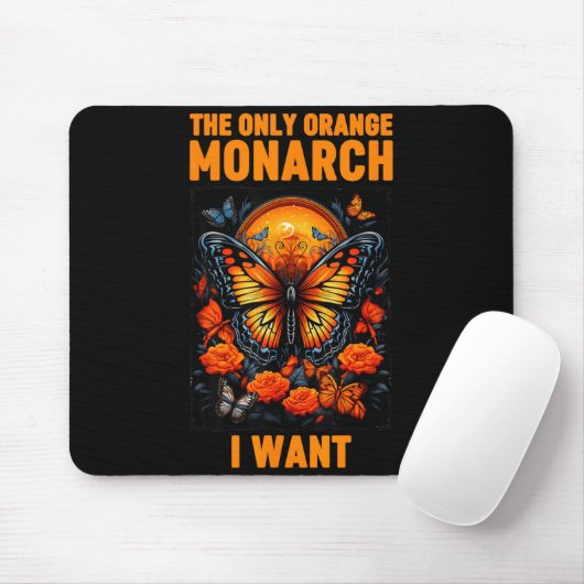 The Only Orange Monarch Funny Butterfly Nature Quo Mousepad (Mit Mouse)