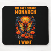 The Only Orange Monarch Funny Butterfly Nature Quo Mousepad (Vorne)
