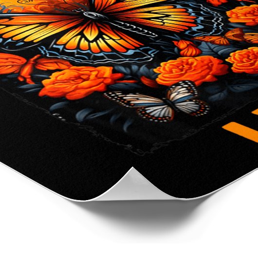The Only Orange Monarch Funny Butterfly Nature Quo Poster (Ecke)