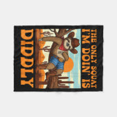 The Only Squat I’m Doin’ Is Diddly Sloth Cowboy Fu Fleecedecke (Vorderseite (Horizontal))