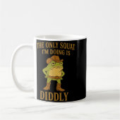 The Only Squat I'm Doing Is Diddly Cowboy Frog Mem Kaffeetasse (Links)