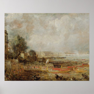 The Opening of Waterloo Bridge, c.1829-31 (Öl auf Poster