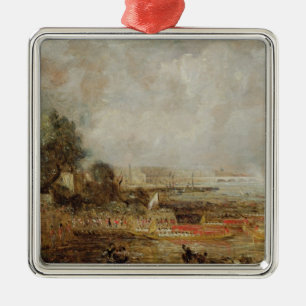 The Opening of Waterloo Bridge, c.1829-31 (Öl auf Silbernes Ornament