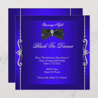The Opennight Black Krawatte Formal Royal Blue Einladung