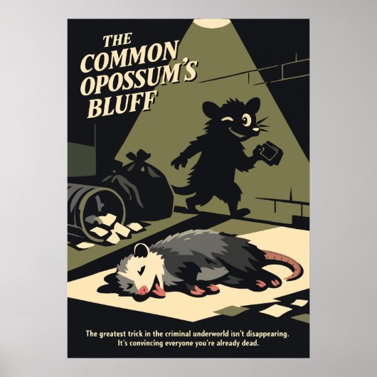 The Opossum’s Bluff Retro Art Poster (Vorne)