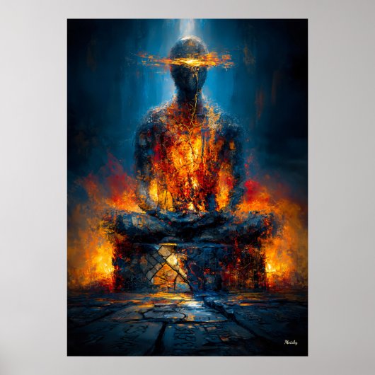 The Oracle Without a Face Monumental Expressionist Poster (Vorne)