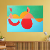 The Orange Clef Modern Art Print Leinwanddruck (Insitu (Wohnzimmer))