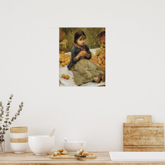 The Orange Gatherers (Detail) J W Wasserhaus Poster (Küche)