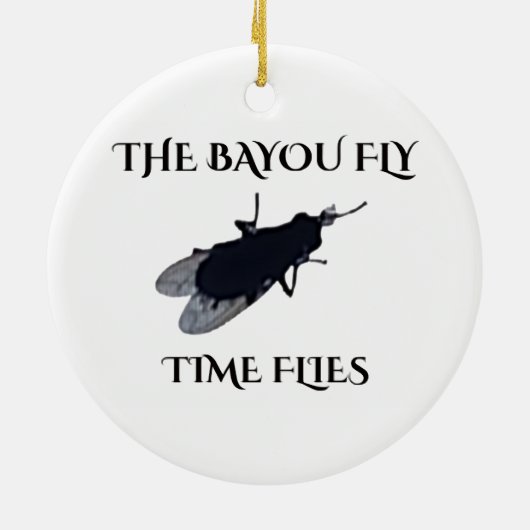 The Original Bayou Fly Time Flies Keramik Ornament (Hinten)