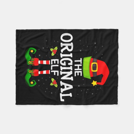 The Original Elf Christmas Family Matching Pajama Fleecedecke (Vorderseite (Horizontal))