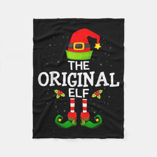 The Original Elf Christmas Family Matching Pajama Fleecedecke (Vorderseite)