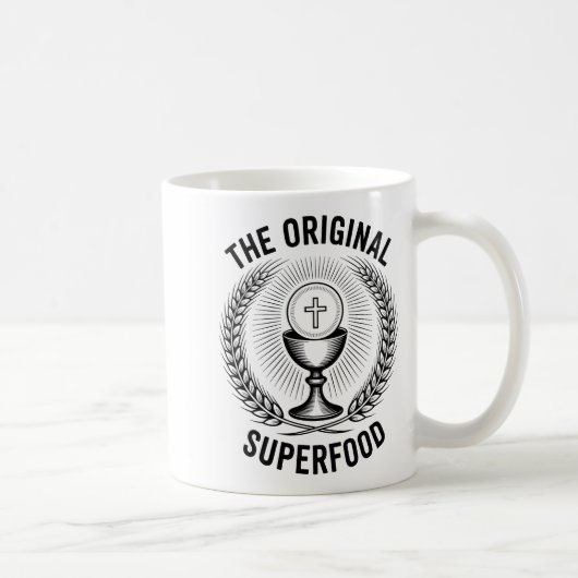 The Original Superfood Eucharist Catholic M Kaffeetasse (Rechts)