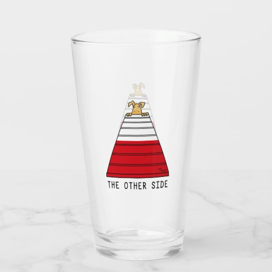 The Other Side - lustiges Hund-Agility Glas (Rückseite)