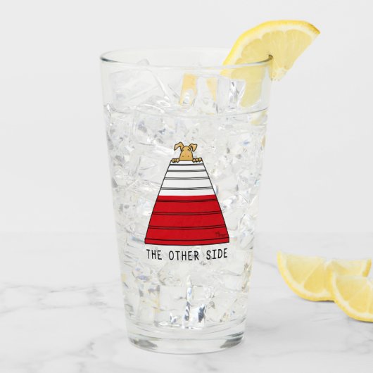 The Other Side - lustiges Hund-Agility Glas (Rückseite Ice)