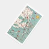 The Outer Banks Map Serviette (Ecke)