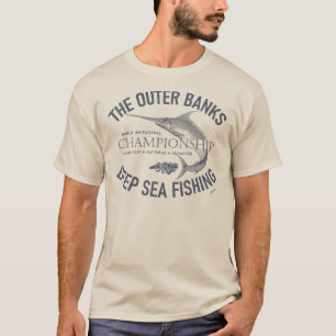 The Outer Banks Tiefseeangeln OBX Blau Vintage T-Shirt