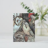 "The Owl and the Birds" von Arthur Rackham Postkarte (Stehend Vorderseite)