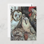 "The Owl and the Birds" von Arthur Rackham Postkarte (Vorne/Hinten)