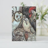 "The Owl and the Birds" von Arthur Rackham RSVP Karte (Stehend Vorderseite)