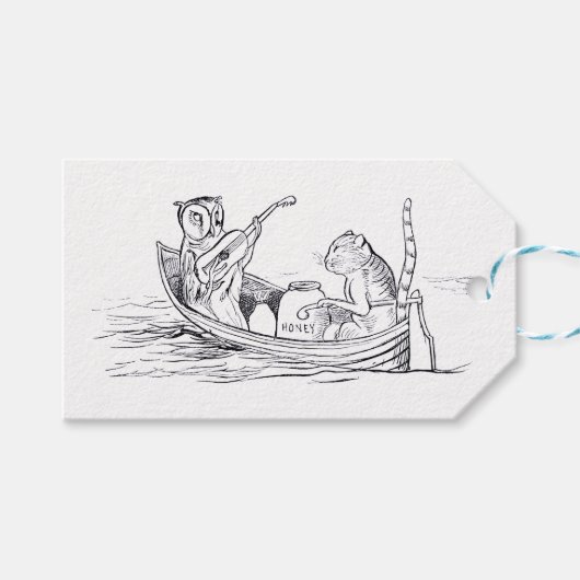 The Owl and the Pussycat (von Edward Lear) Geschenkanhänger (Vorderseite (Horizontal))