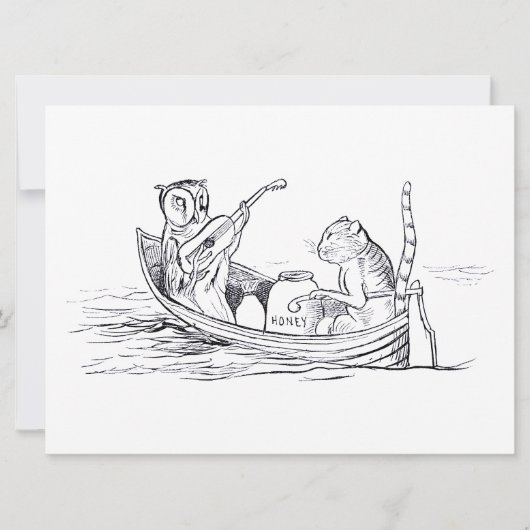 The Owl and the Pussycat (von Edward Lear) Karte (Vorderseite)