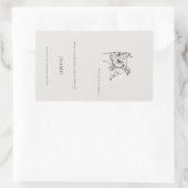 The Owl Ex Libris Bookplate -Menagerie Archive Rechteckiger Aufkleber (Tasche)