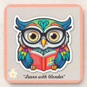 "The Owl Reader" Getränkeuntersetzer (Vorderseite)
