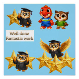 The owl star series collection well done achieveme poster