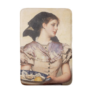 The Oyster Girl (von Karl Gussow) Badematte