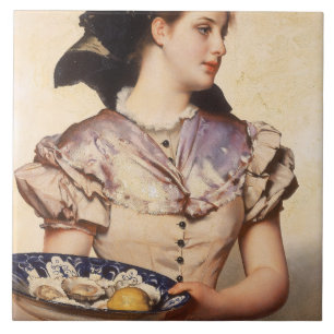 The Oyster Girl (von Karl Gussow) Fliese