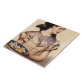 The Oyster Girl (von Karl Gussow) Fliese (Seite)