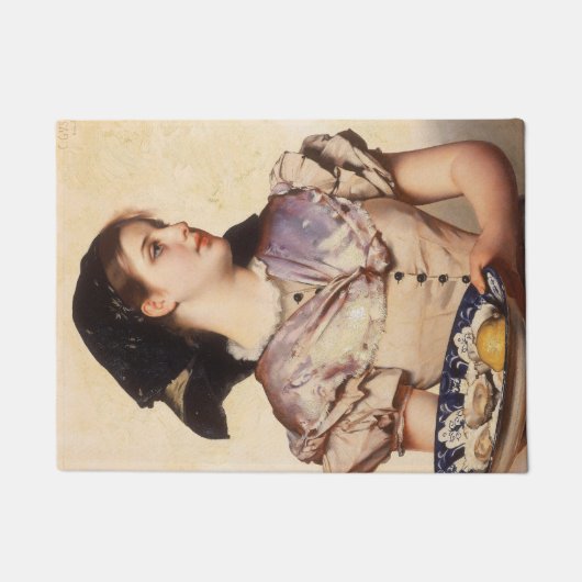 The Oyster Girl (von Karl Gussow) Fußmatte (Vorderseite)