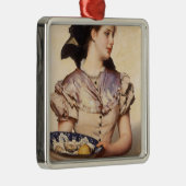 The Oyster Girl (von Karl Gussow) Ornament Aus Metall (Rechts)