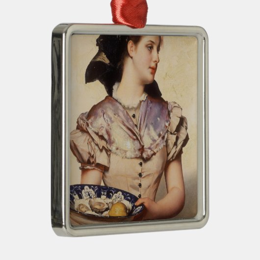 The Oyster Girl (von Karl Gussow) Ornament Aus Metall (Rechts)