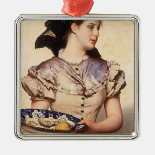 The Oyster Girl (von Karl Gussow) Ornament Aus Metall