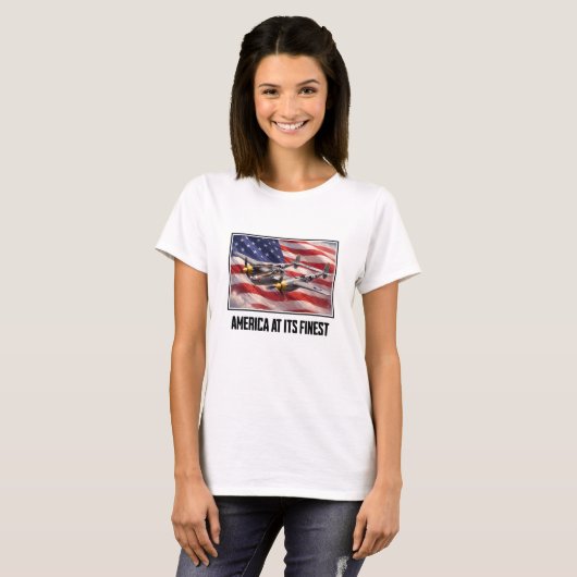 The P-38 Lightning - America at its Finest T-Shirt (Vorne ganz)