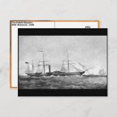 The Paddle Steamer, RMS "Britannia", 1840 Postkarte (Vorne/Hinten)