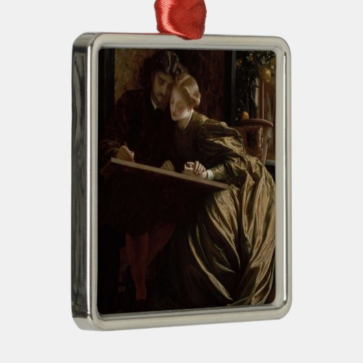 The Painter's Honeymoon (von Frederic Leighton) Ornament Aus Metall (Rechts)