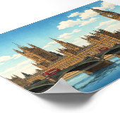 The Palace of Westminster Japanese Woodblock Print Poster (Ecke)