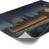 The Palace of Westminster Japanese Woodblock Print Poster (Ecke)