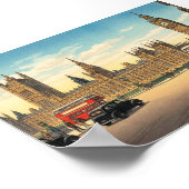 The Palace of Westminster Japanese Woodblock Print Poster (Ecke)