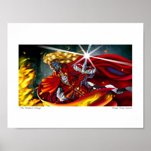 "The Paladin's Charge" - Plakat von Tracy Lesch (Vorne)