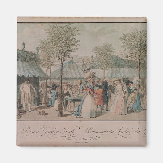 The Palais Royal Garden Walk, 1787 Magnet (Vorne)