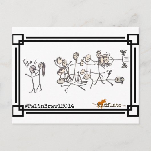 The Palin Brawl, von Jeanne Devon Postkarte (Vorderseite)
