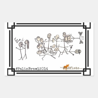 The Palin Brawl, von Jeanne Devon Rechteckiger Aufkleber