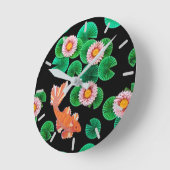 The Paper Koi Pond Runde Wanduhr (Winkel)