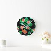 The Paper Koi Pond Runde Wanduhr (Zuhause)