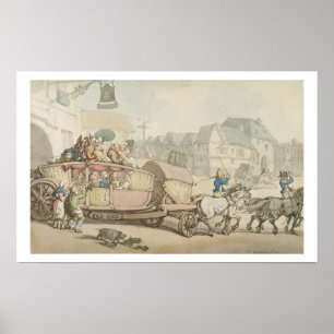 The Paris Diligence (pen & ink und w/c auf Papier) Poster