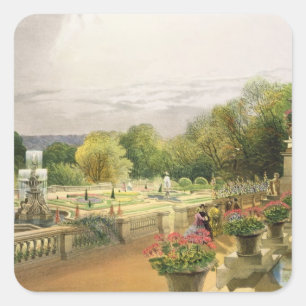 The Parterre, Harewood House near Leeds, pub by T Quadratischer Aufkleber
